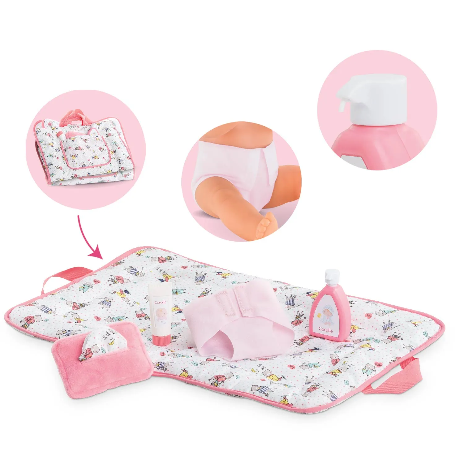 Corolle Changing Accessories Set for 14" & 17" Dolls
