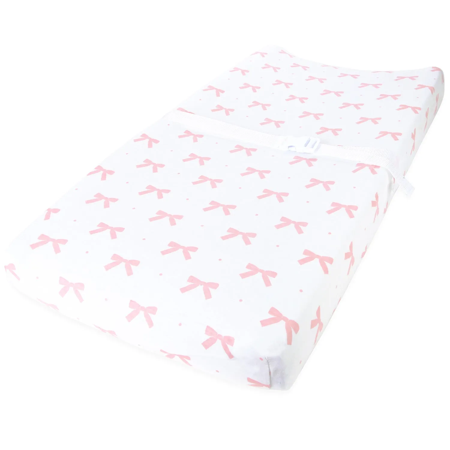 Cotton Jersey Changing Pad Covers, 2 Pack – Bows & Chevron
