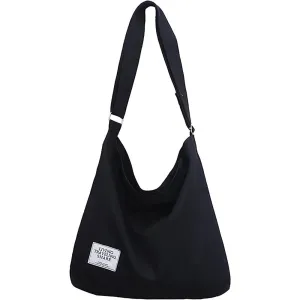 Covelin Women's Retro Large Size Canvas Shoulder Bag Hobo Crossbody Handbag Casual Tote