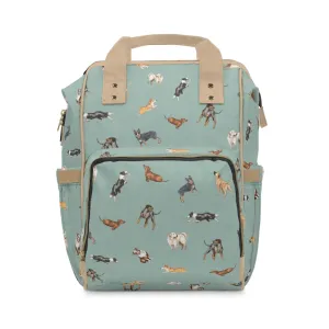 Cow Dogs Diaper Bag in Turquoise