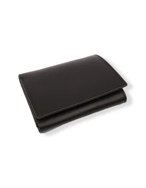 Cow Leather Wallet Black – Trifold with Classic Look