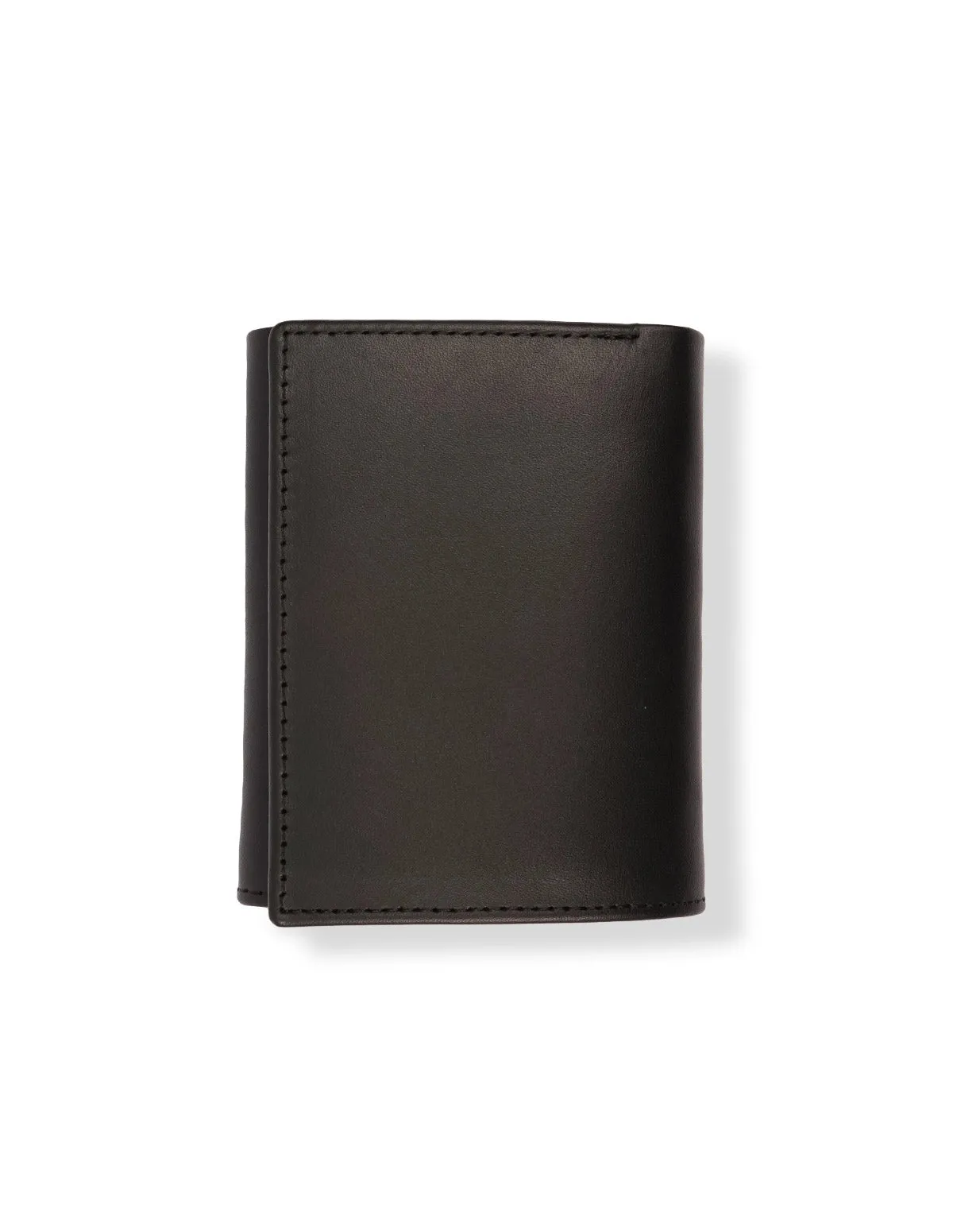 Cow Leather Wallet Black – Trifold with Classic Look
