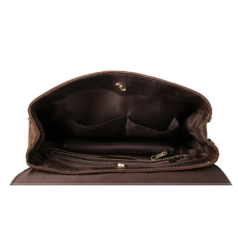 Crazy Horse Cowhide Men Backpack
