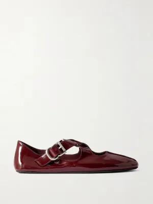 Criss Cross patent-leather ballet flats
