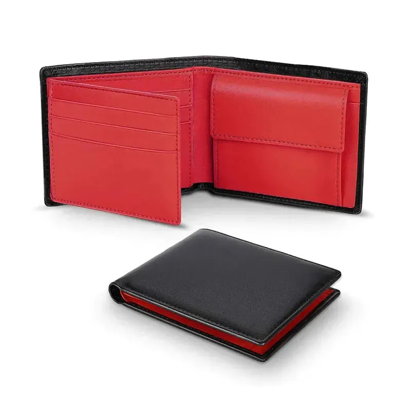 Custom Name RFID Trifold Leather Wallet