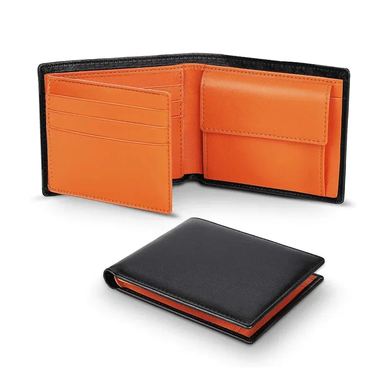 Custom Name RFID Trifold Leather Wallet