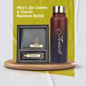 Customized Men's 3 Pcs Combo with Classic Bottle - Black