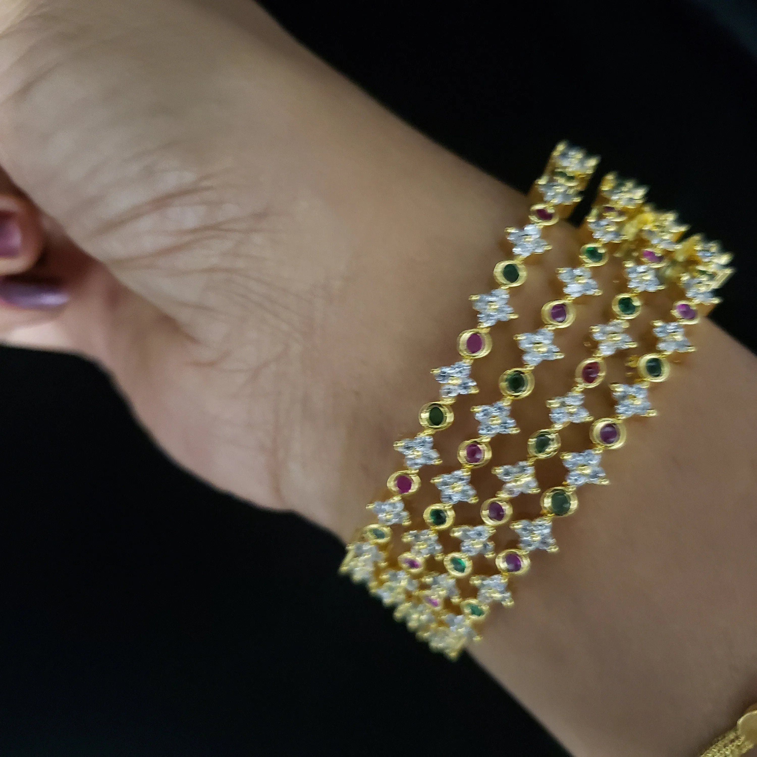 cz 4 Bangles set
