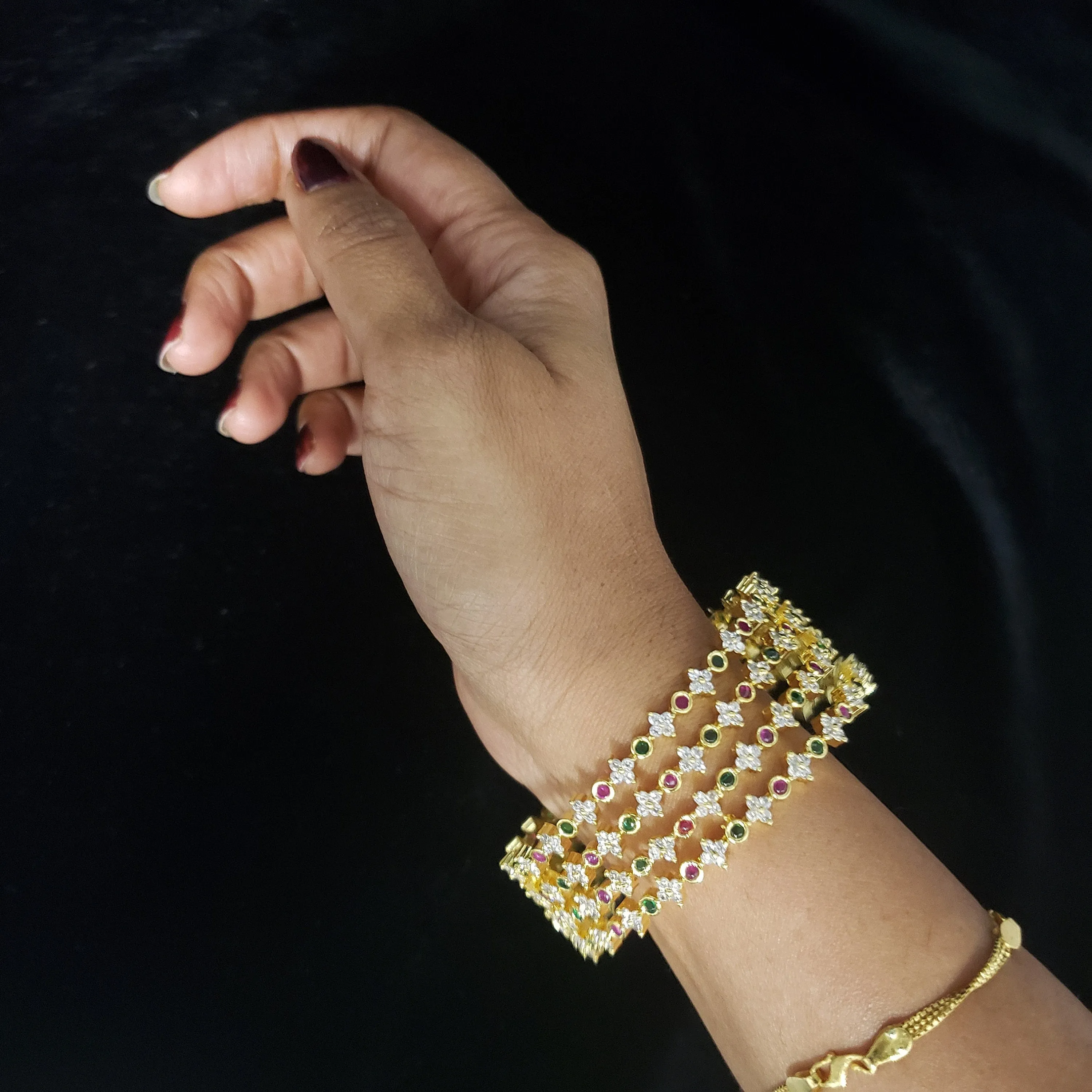 cz 4 Bangles set