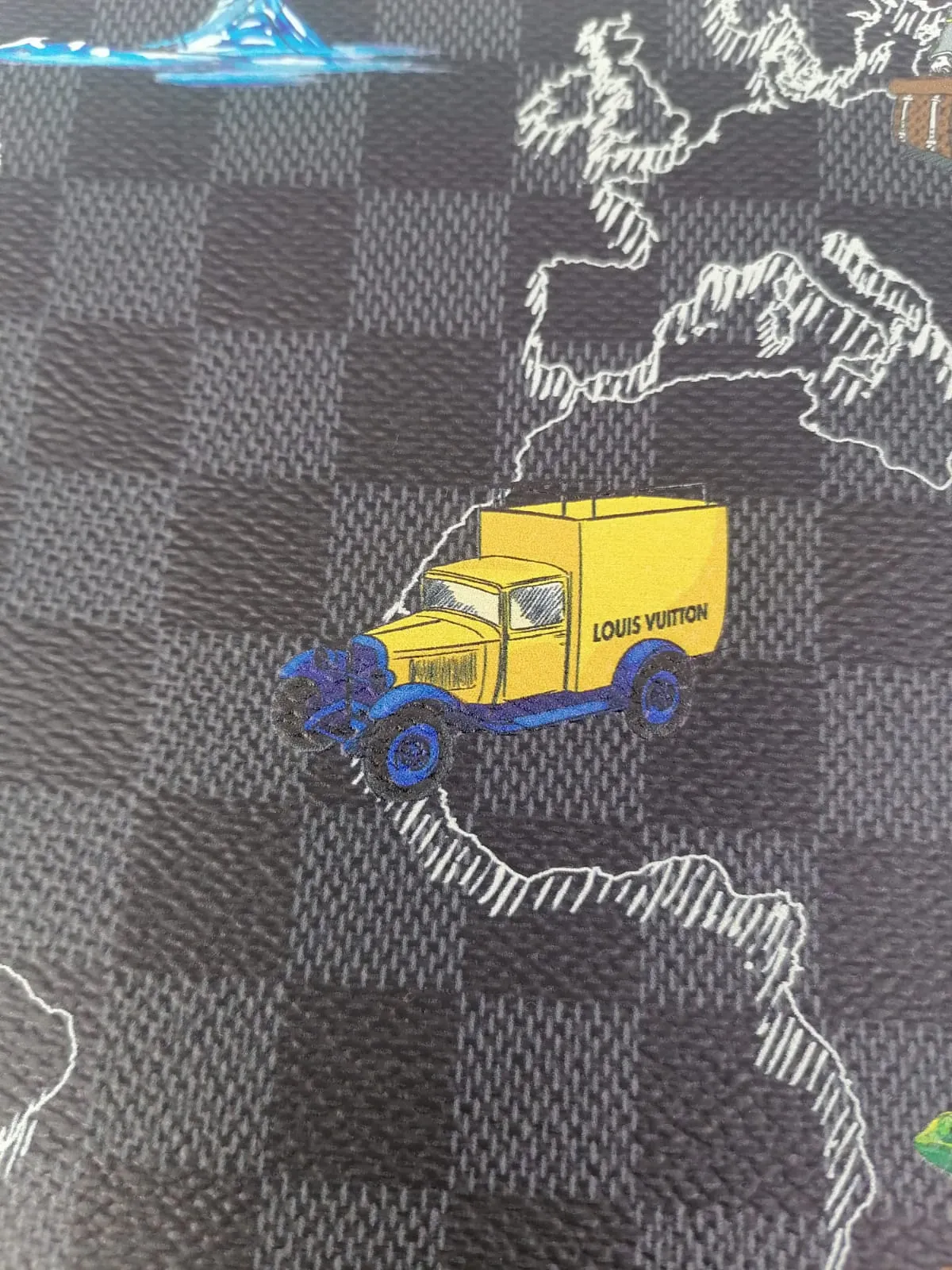 Damier Graphite World Map District PM Messenger Bag