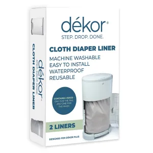 Dekor Cloth Diaper Liner 2-Pack (Grey)