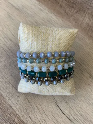 Disco Bracelet Set- Green
