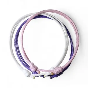 Dreamy Horizon - Purple, Pink & White Bracelet Set