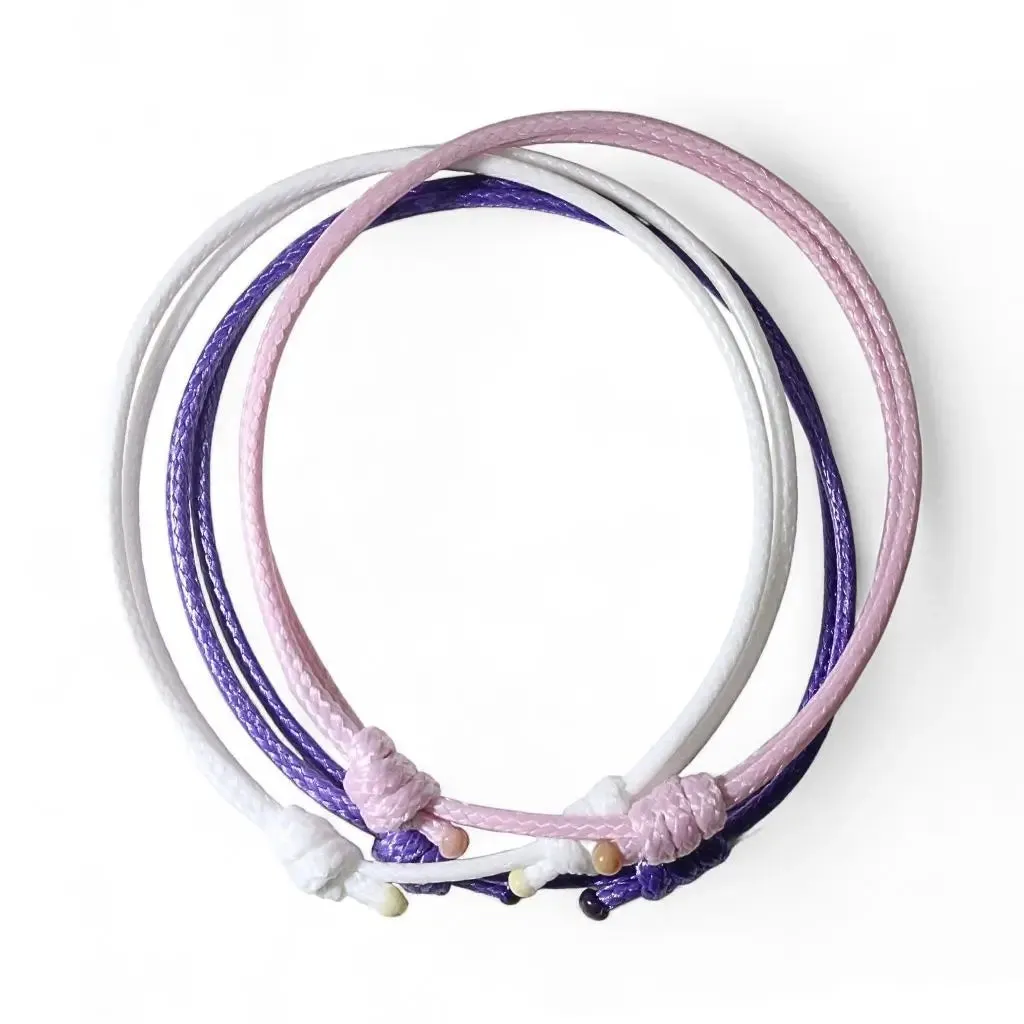 Dreamy Horizon - Purple, Pink & White Bracelet Set