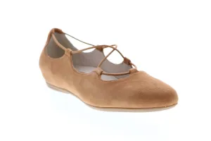 Earthies Essen ESSEN PRINTED-CGC Womens Brown Suede Ballet Flats Shoes