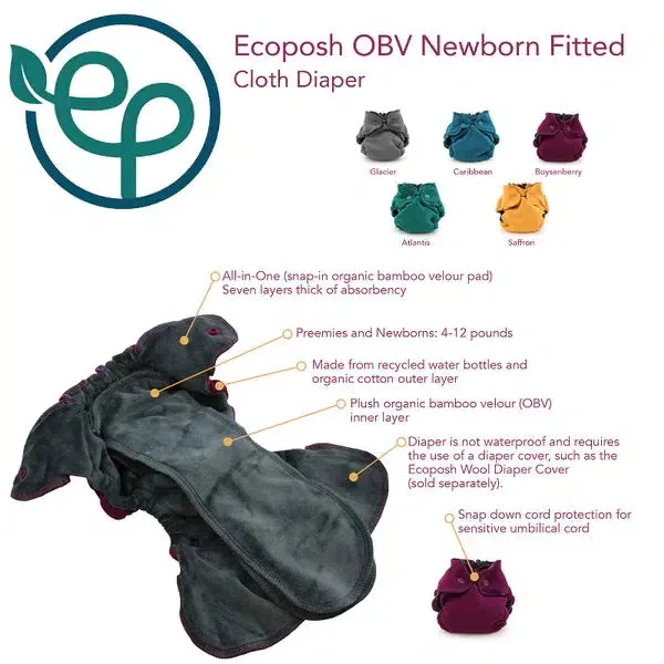 Ecoposh OBV Newborn Fitted Cloth Diaper