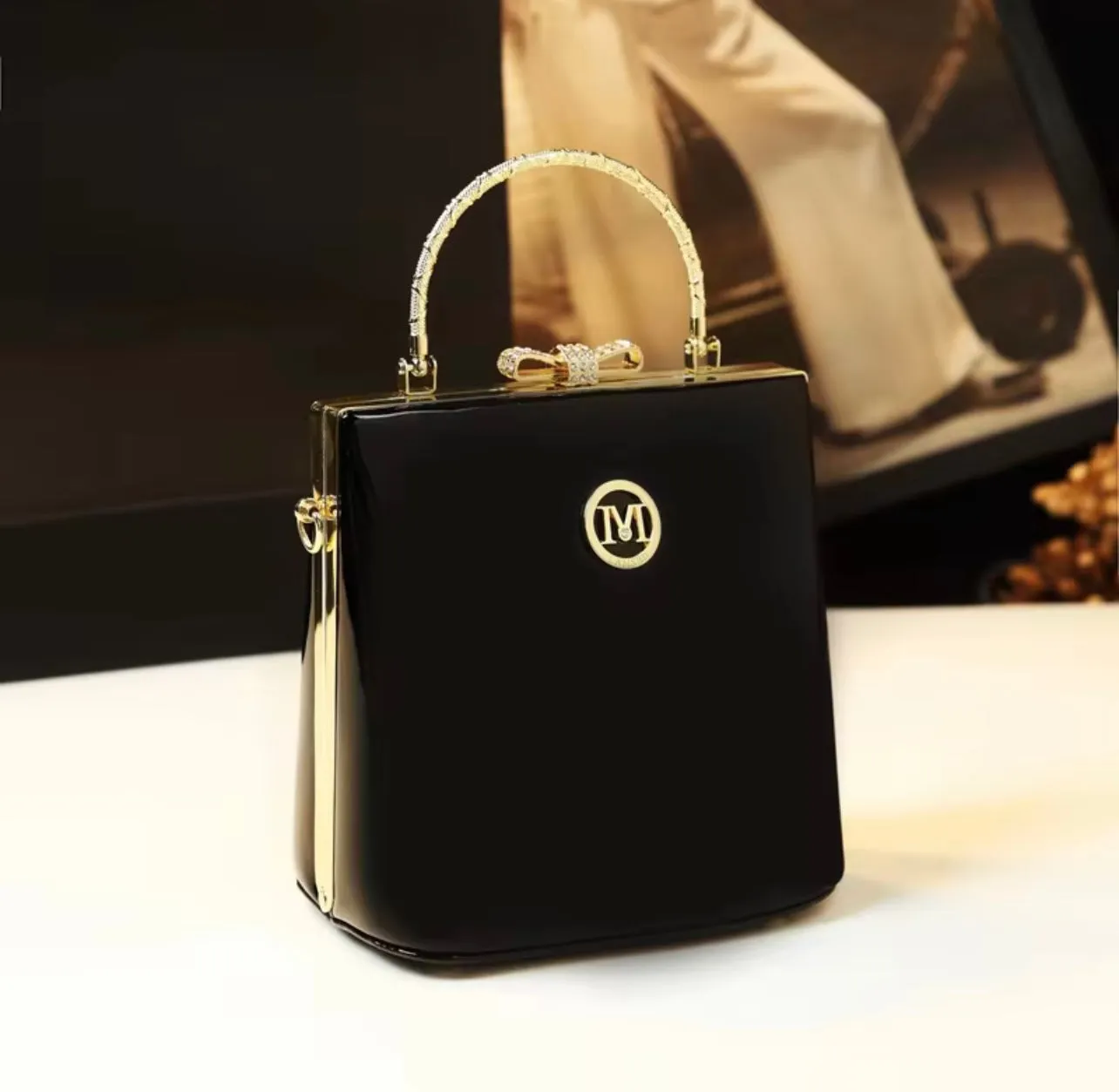Elegant Fashion women's Top Long  Handle Satchel Handbags Leather