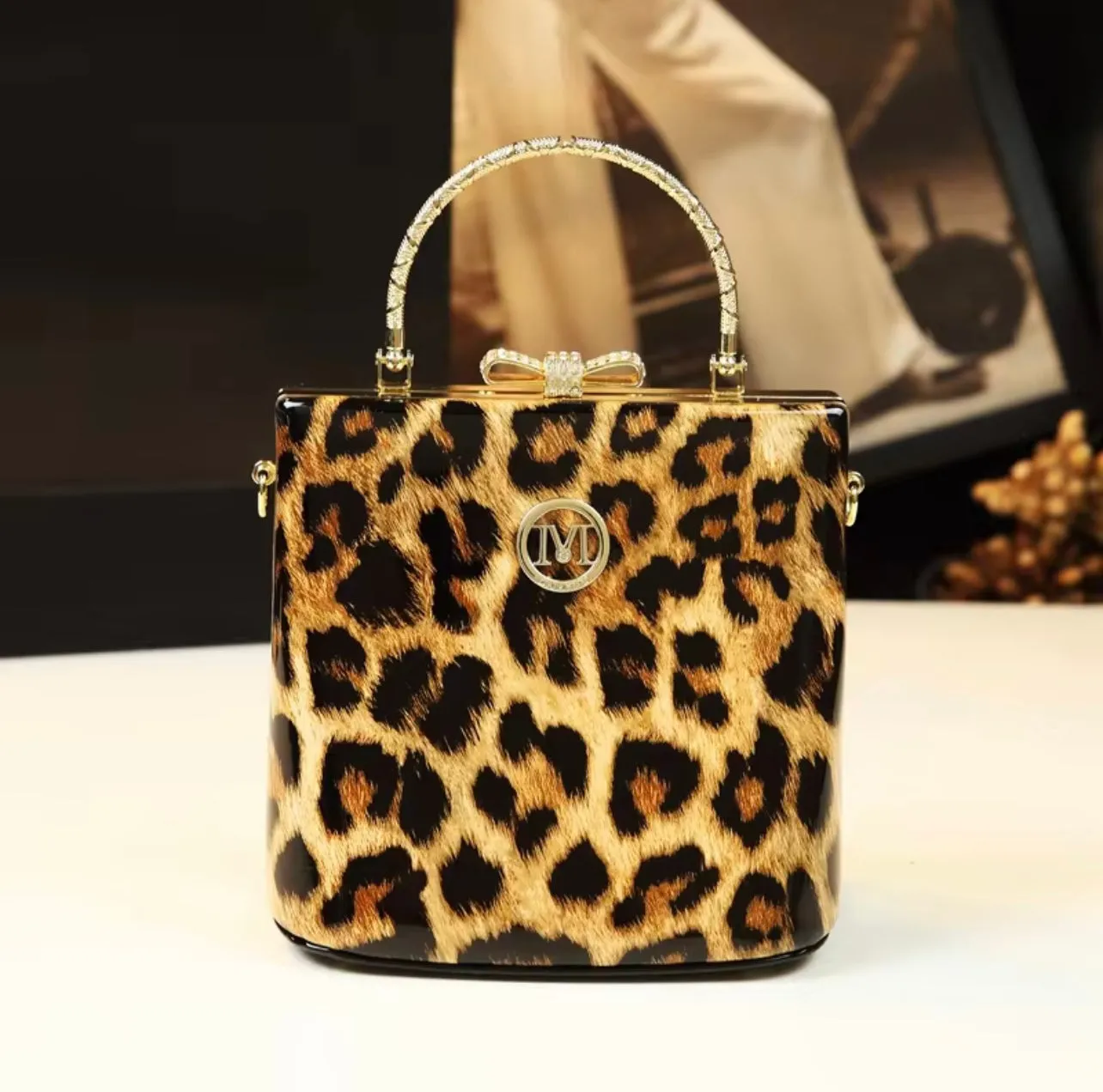 Elegant Fashion women's Top Long  Handle Satchel Handbags Leather