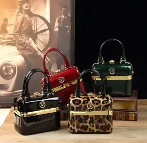 Elegant  Fashion women's Top  Short Handle Satchel Handbags Leather