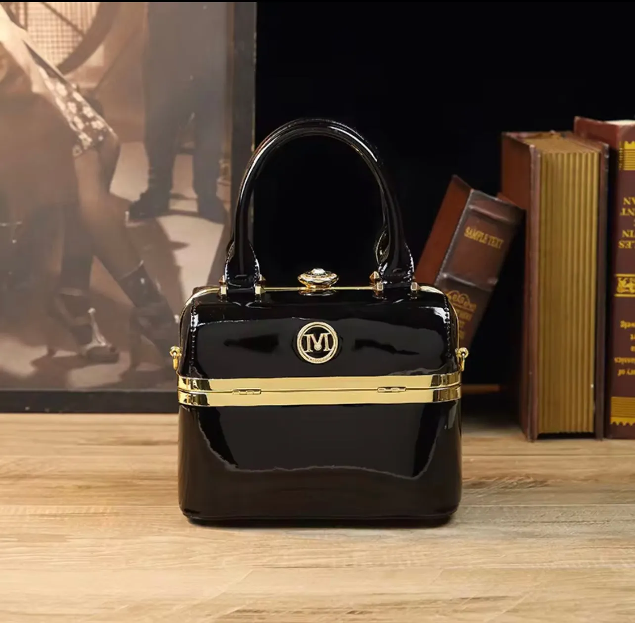 Elegant  Fashion women's Top  Short Handle Satchel Handbags Leather