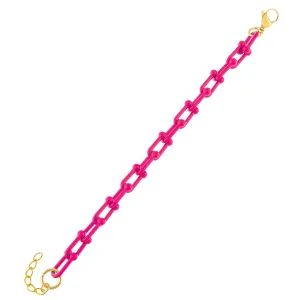 Enamel U Chain Bracelet