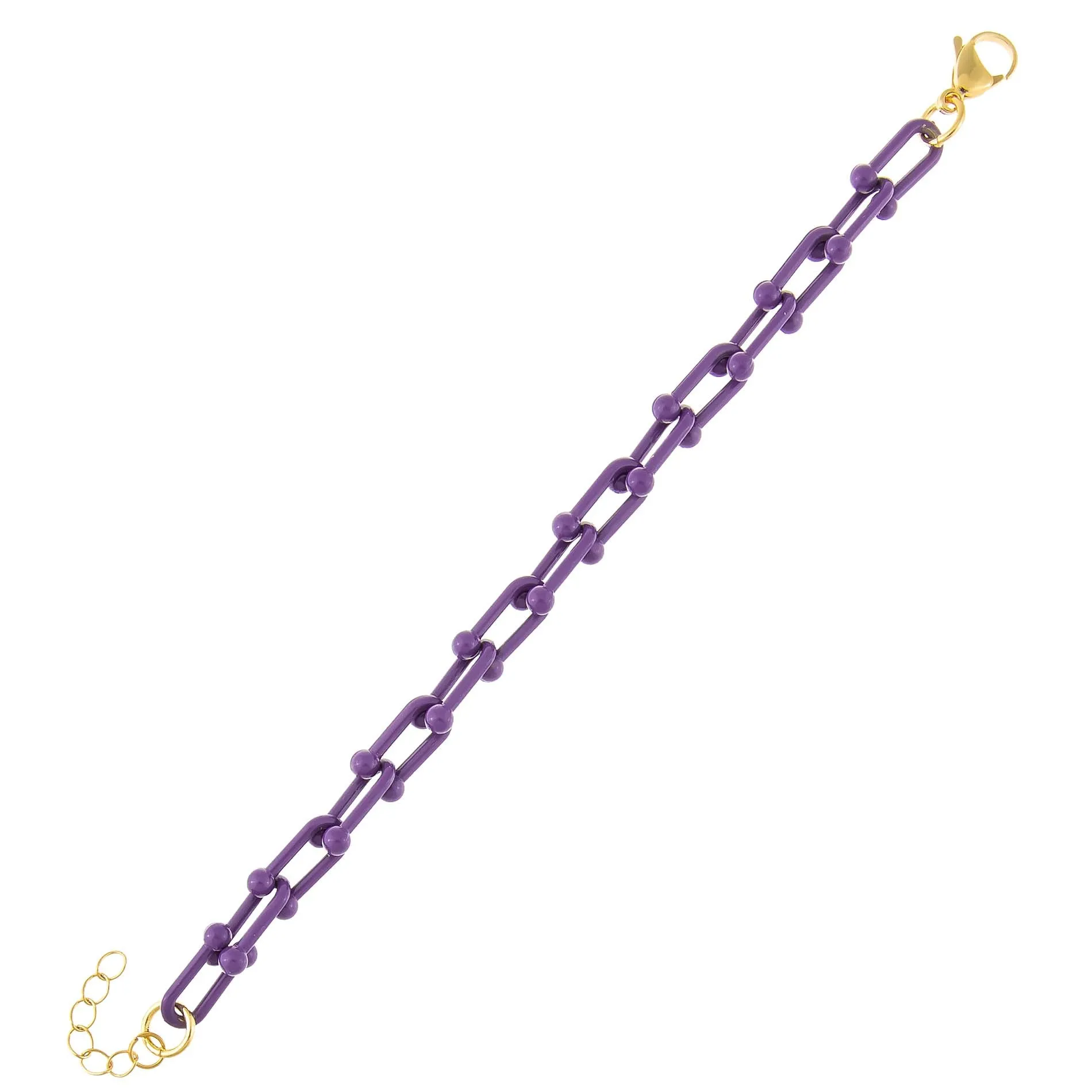 Enamel U Chain Bracelet