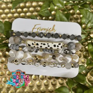 Erimish Bracelet Set - Gray, Dalmation