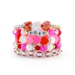 Erimish {LIMITED EDITION: XOXO} Bracelet Stack {Set of 5 Bracelets}