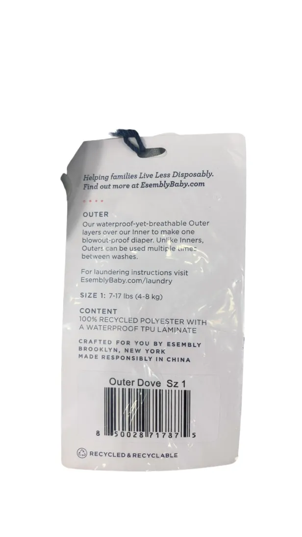 Esembly Outer, Dove, Size 1, 1 Pack
