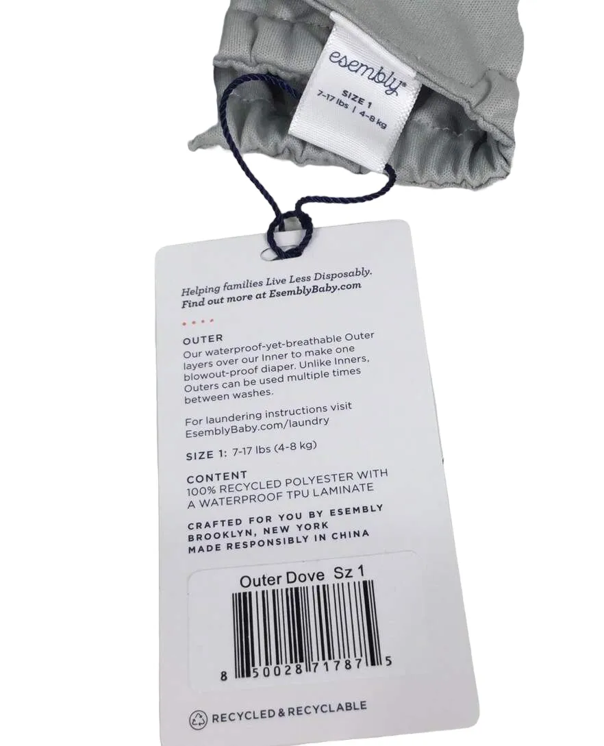 Esembly Outer, Dove, Size 1, 1 Pack