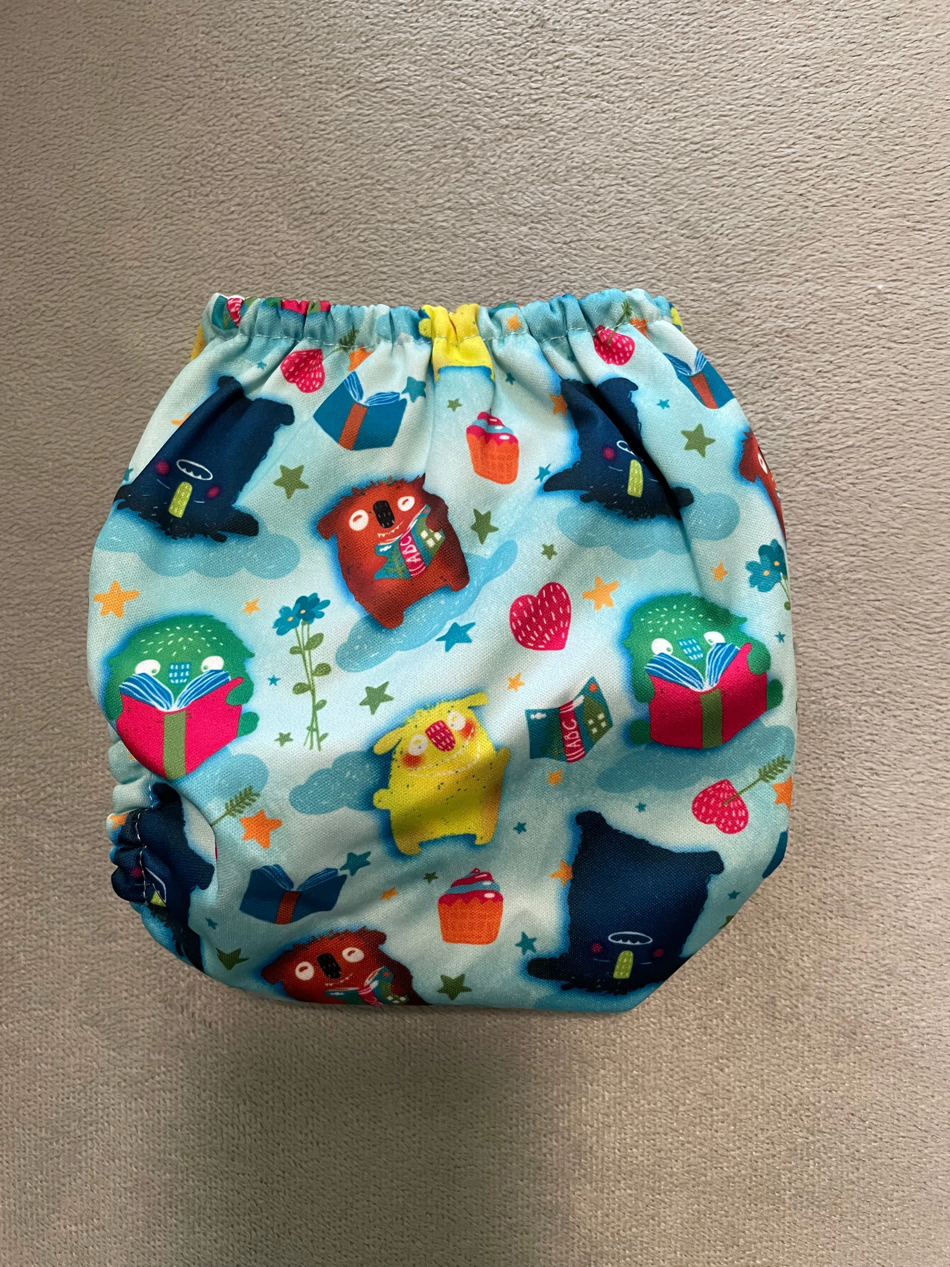 F157-Reading Monsters-Mama Koala Pocket Diaper 1.0