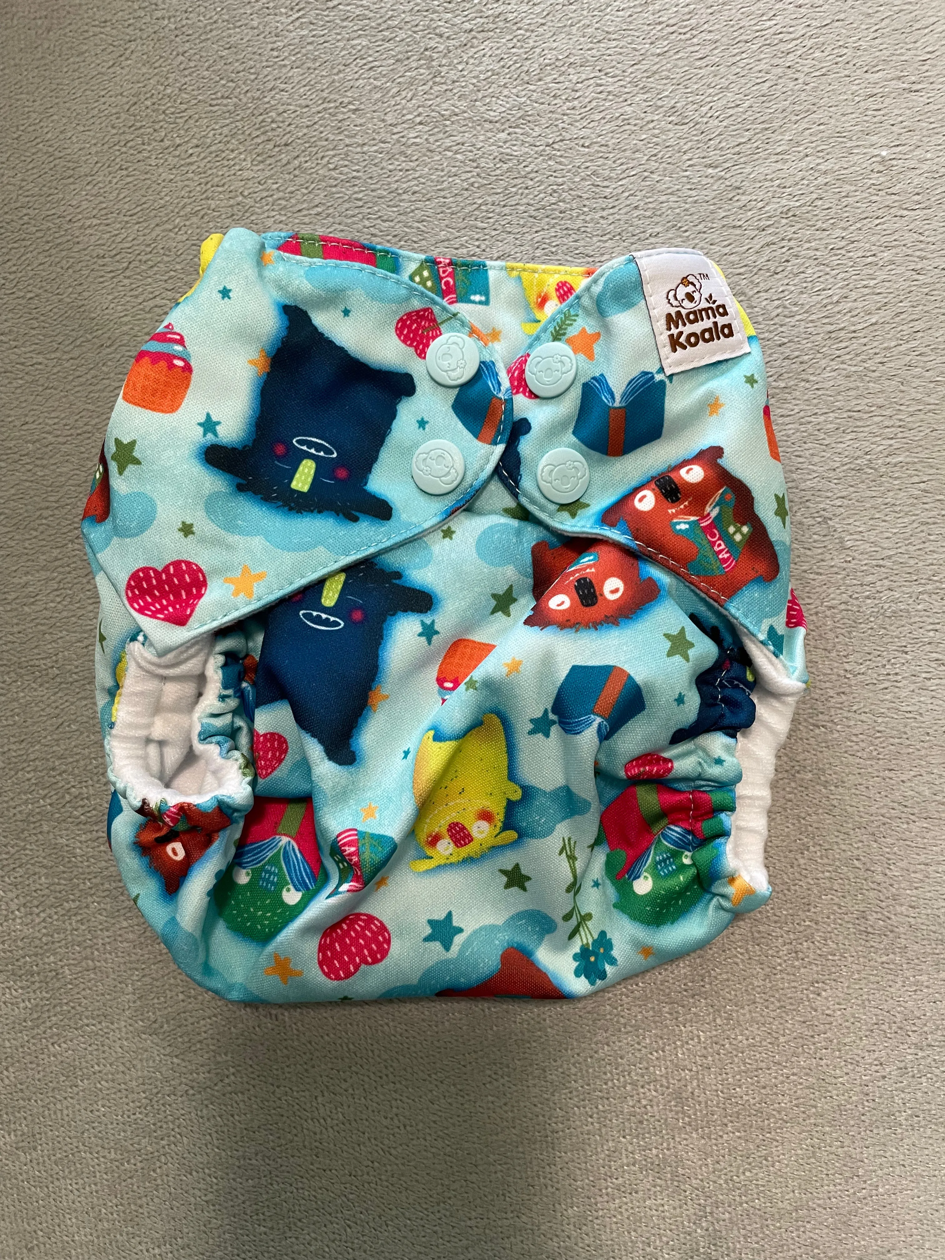 F157-Reading Monsters-Mama Koala Pocket Diaper 1.0
