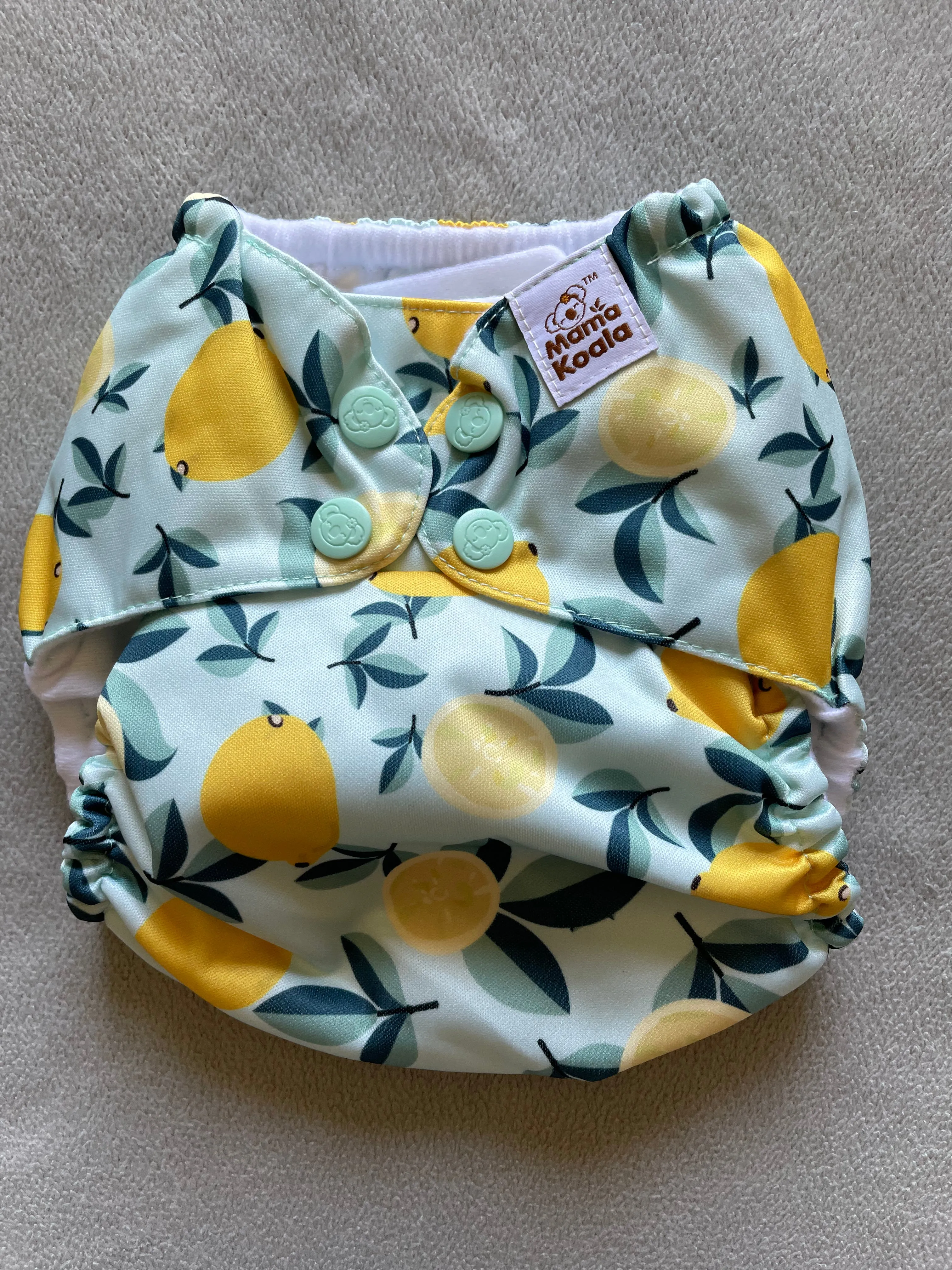 F186-Fresh Lemons-Mama Koala Pocket Diaper 1.0