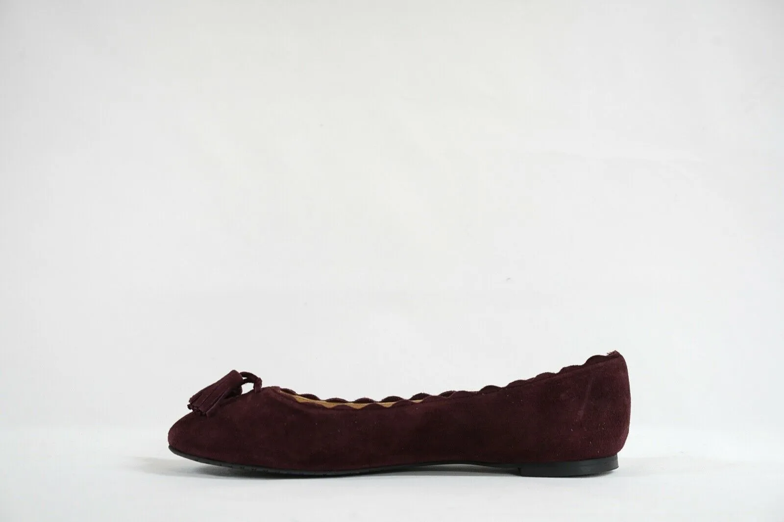 Fabio Rusconi Women's Suede Wine Tassle Flat Shoe F3771