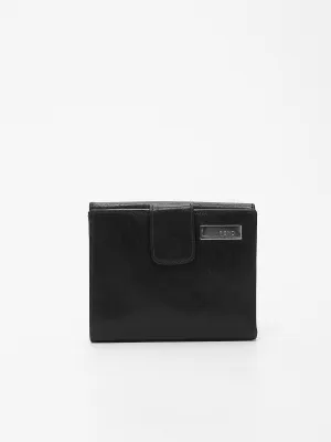 Fendi Black Leather Compact Wallet
