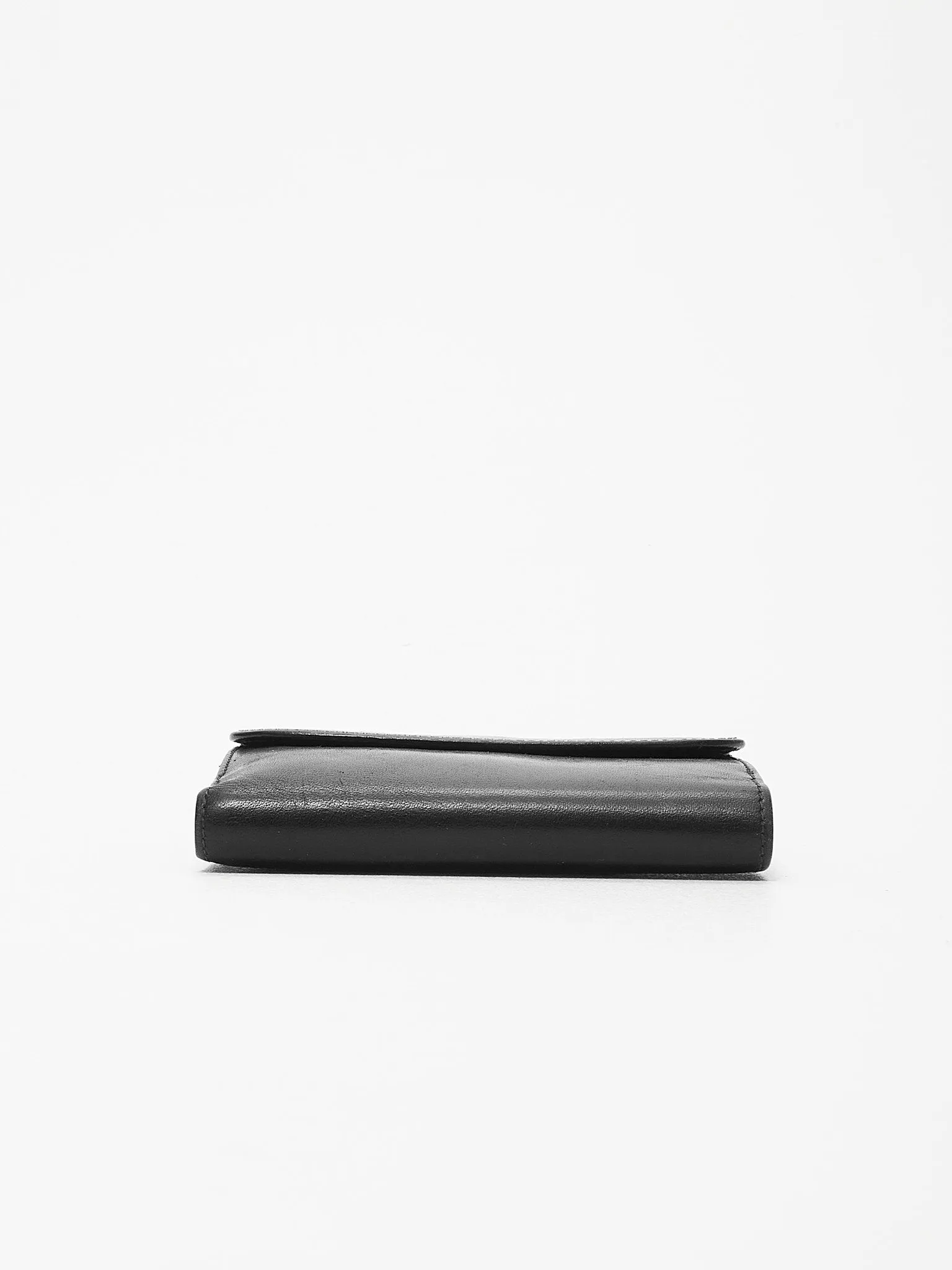 Fendi Black Leather Compact Wallet