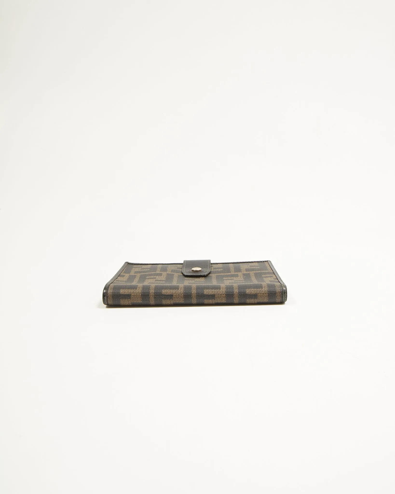 Fendi Brown Zucca Print Canvas French Wallet