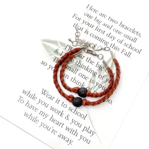 First Day of School Comfort Matching Lava Bead Bracelet