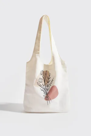 Floral Print Canvas Bag