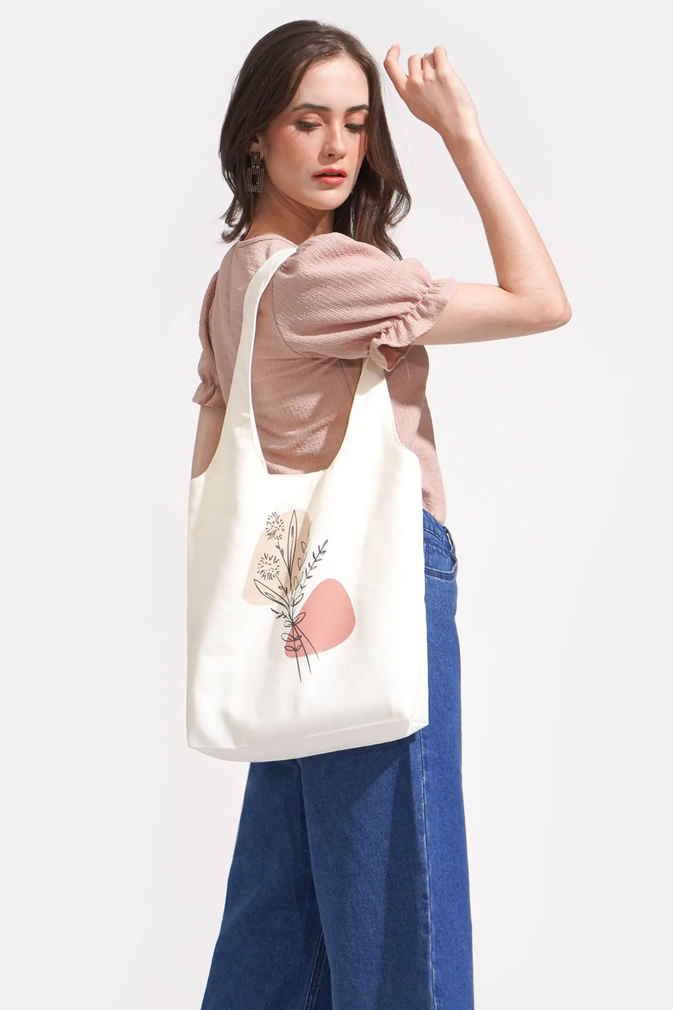 Floral Print Canvas Bag