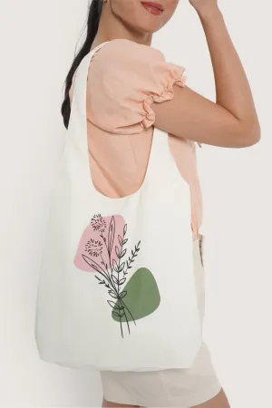 Floral Print Tote Bag