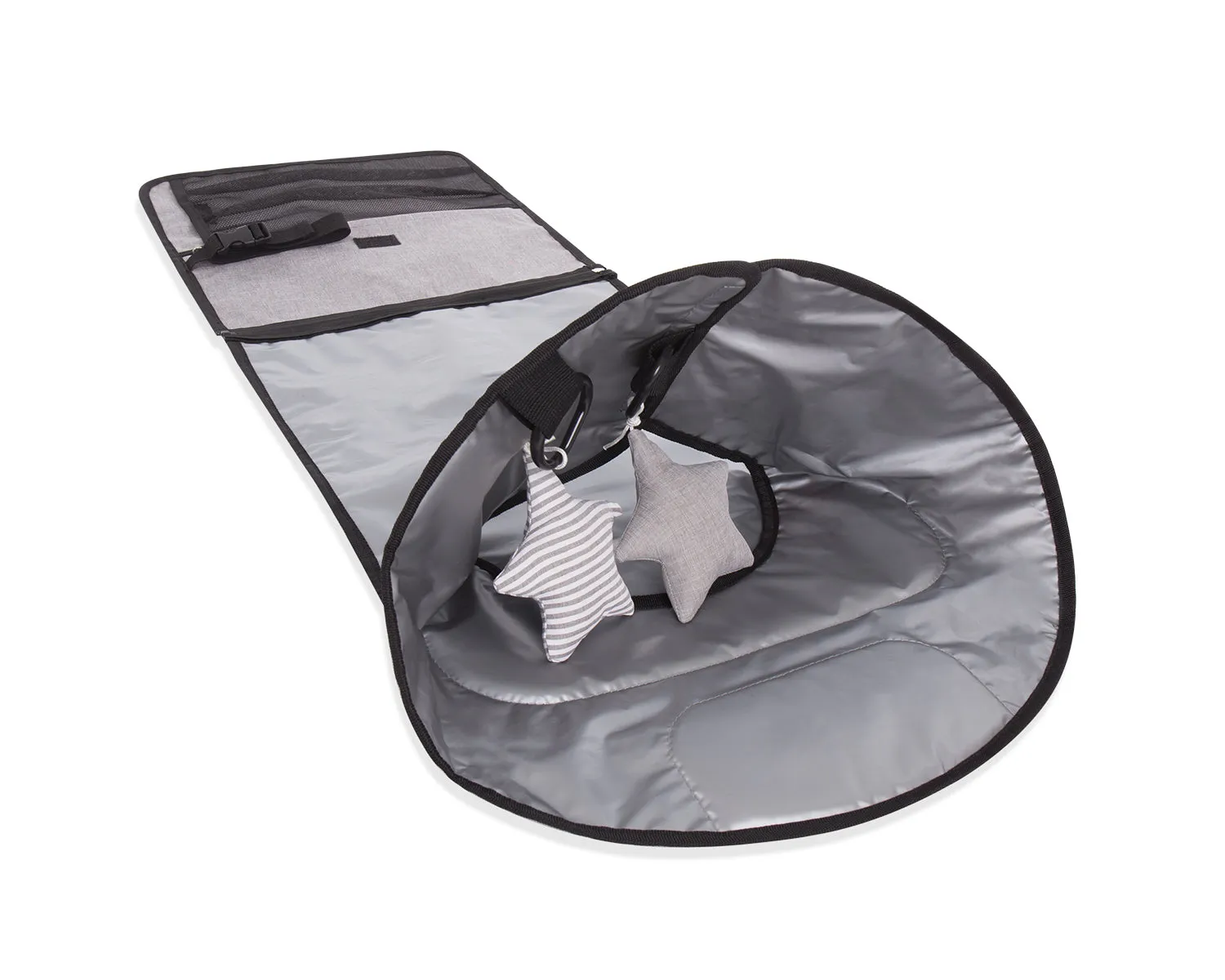 Foldable wallet mat with motion barrier