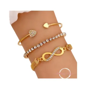 Forever & Always Forever & Always - Gold Bracelet Set of 3