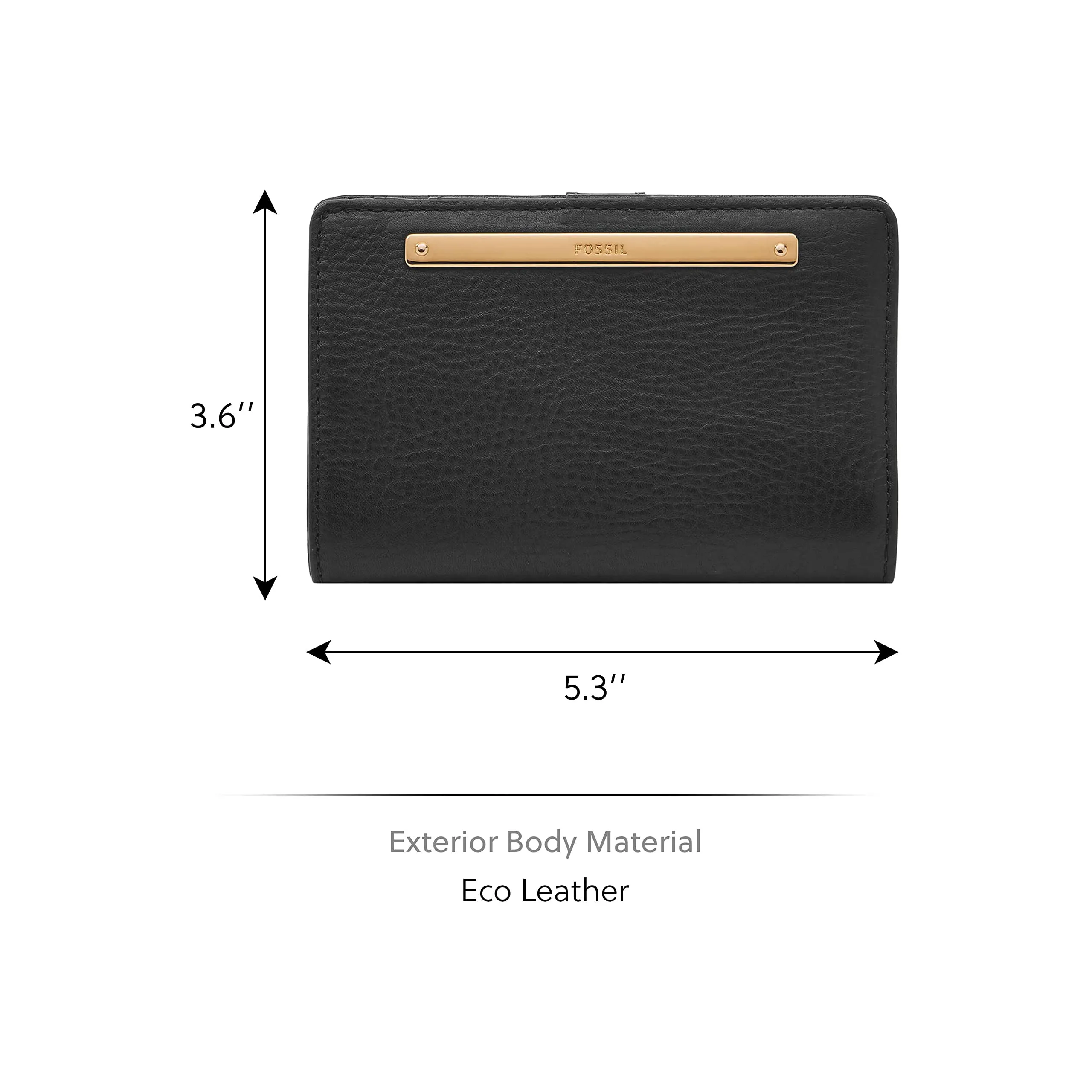 Fossil Women's Liza Leather Wallet Multifunction, Black (Model: SL7986G001)