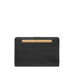Fossil Women's Liza Leather Wallet Multifunction, Black (Model: SL7986G001)