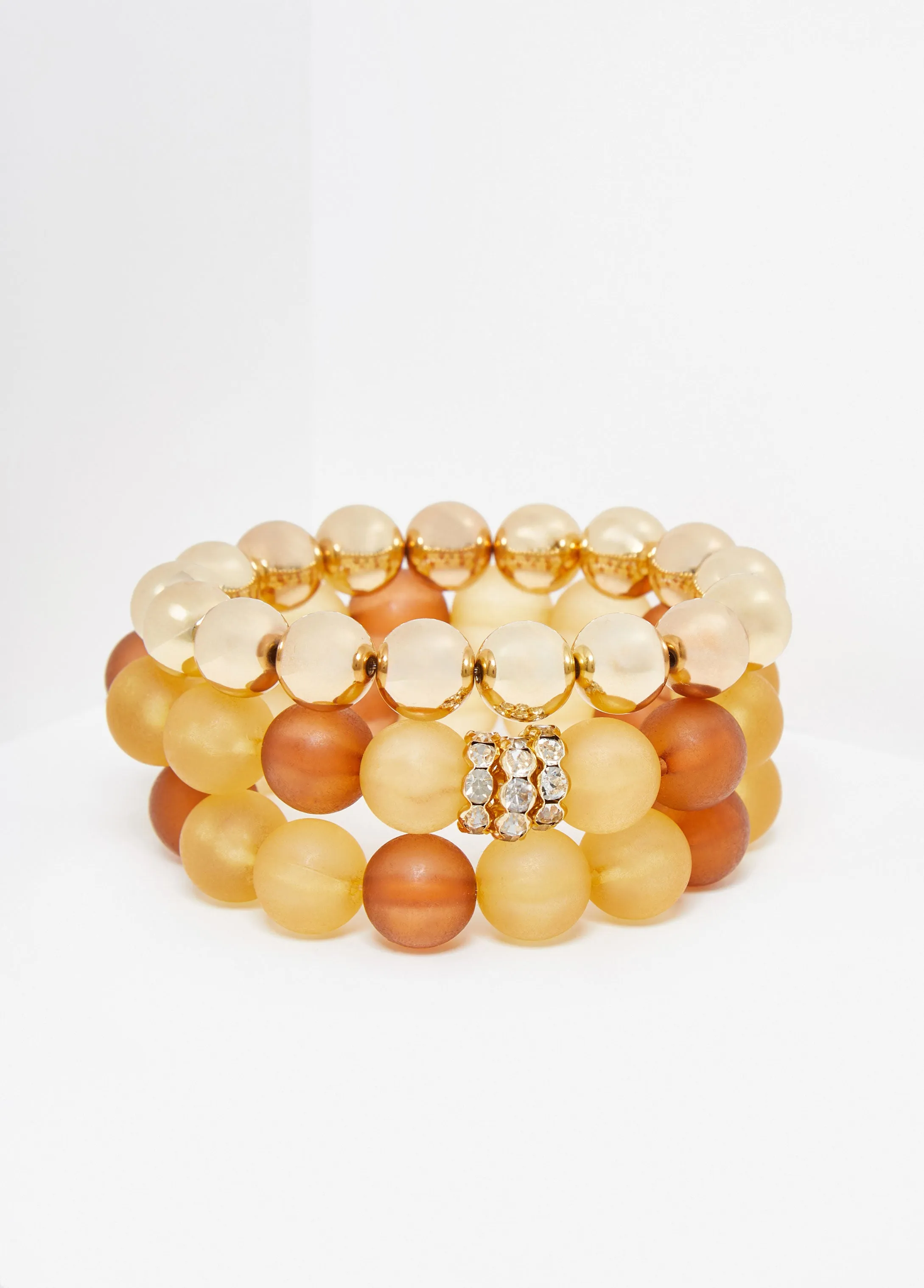 Frosted Bead Bracelet Set