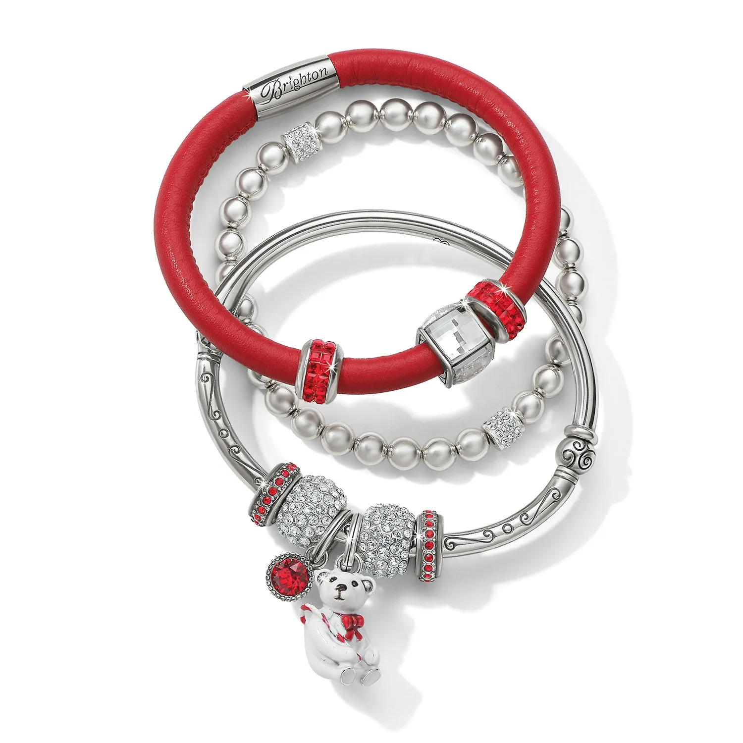 Frosty Christmas Bear Charm - JC6873
