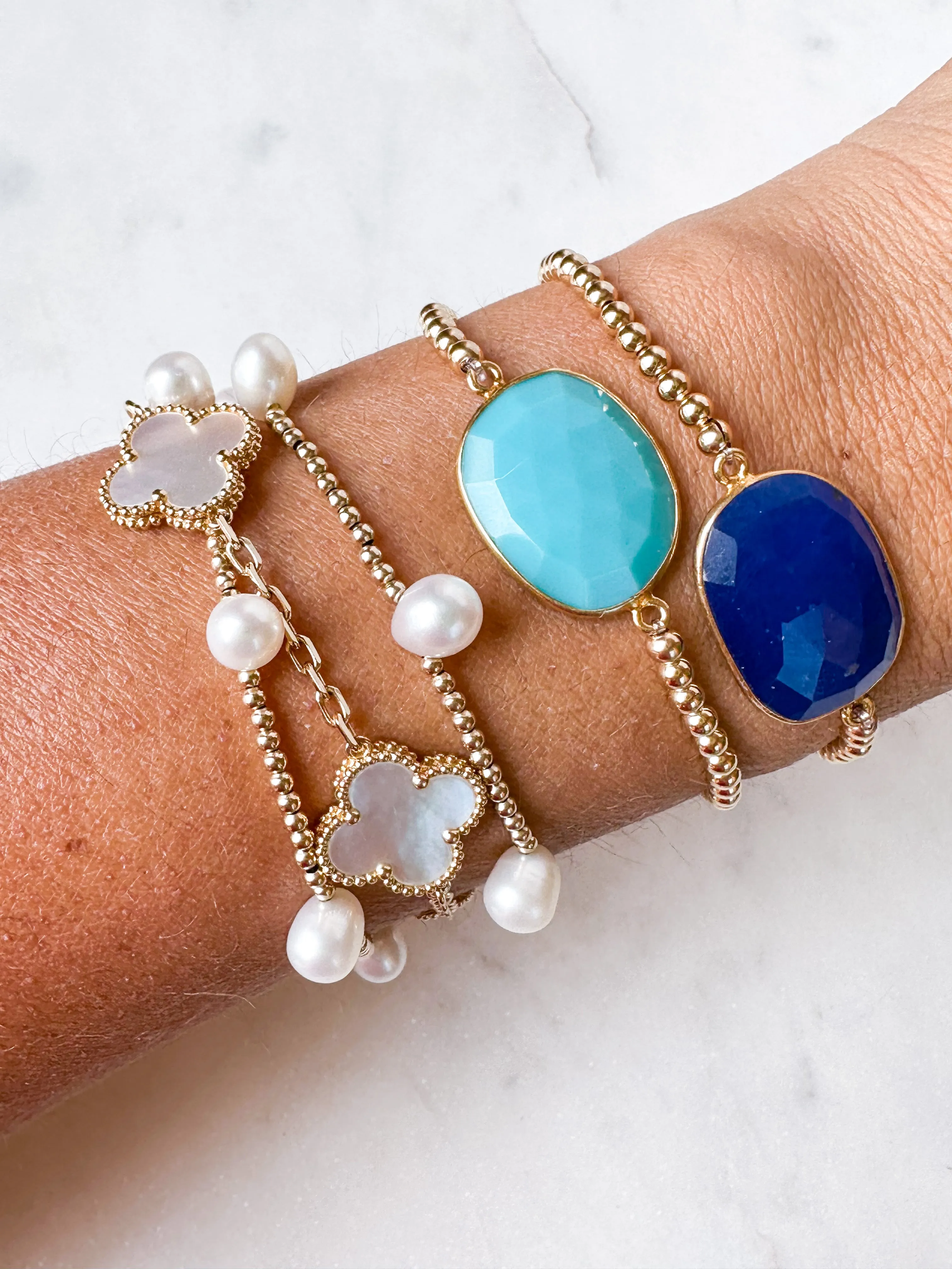 Gem Slab Bracelets