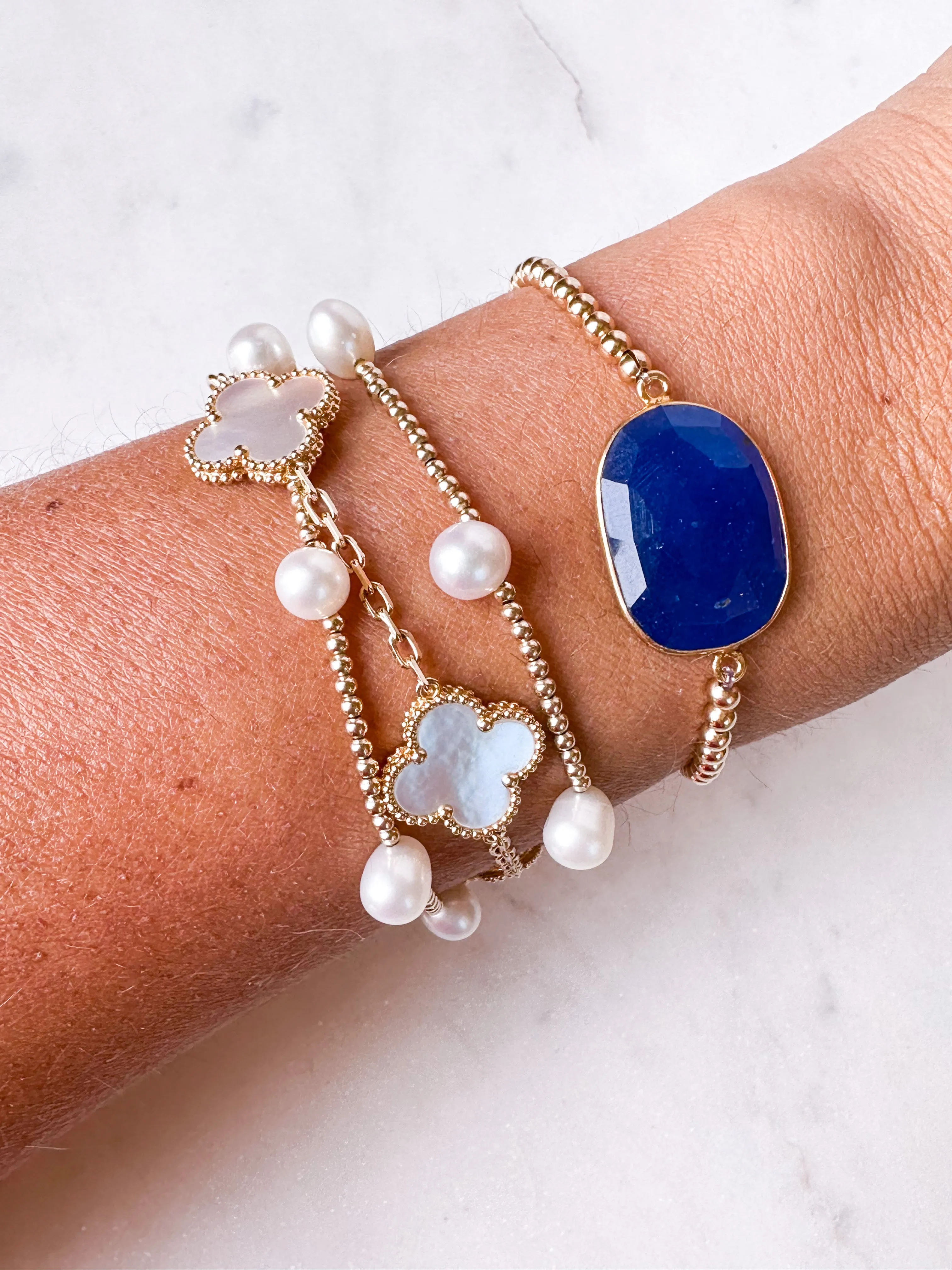 Gem Slab Bracelets