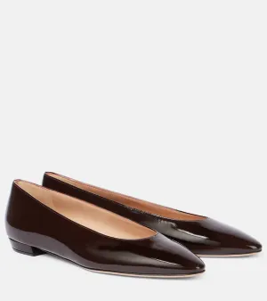 Gianvito Rossi Amelia patent leather ballet flats